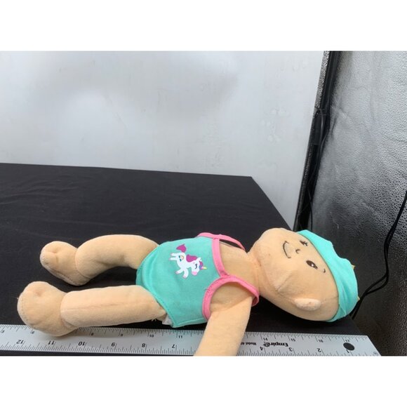 Manhattan Toys Stella Blonde Cloth Ragdoll Brown Embroidered Eyes Swim Outfit He - Picture 2 of 2